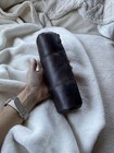 Vintage Leather Pencil Case Pouch  Full Grain Leather Zippered Pen Pouch Station