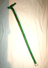 Vintage Green Puff The Magic Dragon Cane Carved Stylized Character Walking Stick