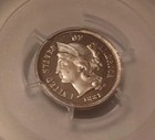Cac Pop Of 1  Only Cac  1881 Proof 3 Cent Nickel Pcgs Pr65 Dcam Deep Cameo 