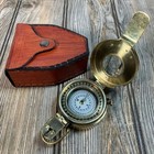 Marine Solid British Military Prismatic Pocket Solid Brass Antique Compass Gift
