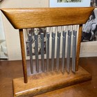Nice Vintage J w  Stannard Tranquility 18 Chimes With A Teakwood Stand