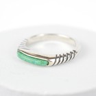 Carolyn Pollack Relios Sterling Silver Turquoise Southwestern Band Ring Size 6