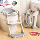 Baby Potty Training Seat Ladder Anti Slip Toddler Toilet Trainer Step Stool