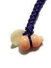 Carved Gourd Charm Strap Coral Tone Amulet Style Japanese Netsuke  Decorative