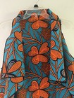 African Inspired Nigeria Ghana Ankara Teal Orange Sleeveless Vest Size Small