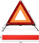 3pcs Warning Triangle Reflective Road Emergency Breakdown Safety Hazard Accident