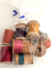 Lot Of 9 Vtg Small Wood Belding Corticelli Thread Spools  Sewing Asst Colors