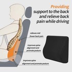 Memory Foam Lumbar Support Pillow - Lower Back Support Cushion For Car Seat     