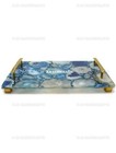 Blue Agate Serving Tray Kitchen Serving Tray Bar Tray Food Tray Serving Platter
