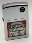 Vintage 2001 Budweiser Label High Polish Chrome Zippo Lighter New