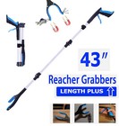 1-2pk 43 Inch Extra Long Grabber Tool foldable Pick Up Stick With Strong Grip M