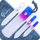 Czech Glass Nail File Set - Double-sided Foot Rasp  Cuticle Pusher  Manicure Too