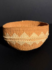 Exceptional California Wiyot   Yurok Basket twined Spruce   Beargrass c1900 mint