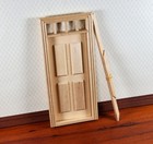 Dollhouse 4 Panel Transom Door 1 12 Scale Miniature Wood Interior Or Exterior