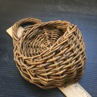 Vintage Rustic Handwoven Wicker Basket Hanging Wall Planter Or Storage Organizer