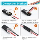 50 Pcs Double-wire Plug-in Connector  Cable Clamp With Locking Buckle  Awg 18-22