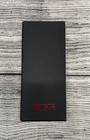 New Tumi Black   Red Leather Name Tag For Any Tumi Luggage Bag Backpack