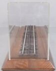 O Gauge Display Case With Wooden Base   Track Section Ex