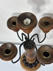 Vtg Homco Wooden Metal 5-arm Candelabra Candle Holder Gothic