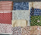 Cotton Quilting Craft Fabric Bulk Sale Christmas Snow Holly Approx 65y Closeout