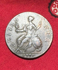 1771 George Iii Revolution Era Non-regal Colonial Halfpenny Exceptional Portrait