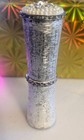 Vntg Mid-century Revlon 582 Jeweled Rhinestone Gold Ribbed Lipstick Tube Holder