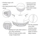 Alvababy 6 Pack Cloth Diaper With 12 Inserts One Size Adjustable Washable
