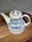 Mid Century Modern Mcm Vintage Teapot Figgjo Flint Norway Lotte Blue Flowers