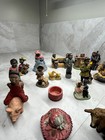 Vintage Folk Art Figurines Lot Black Americana Style Resin Hand Painted 20  Pcs