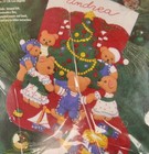 Bucilla Gallery Of Stitches Teddies Around The Tree Felt Application Kit 33709