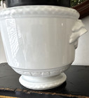 Antique French White Porcelain Cache Pot Planter Cooler