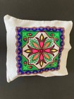 Hand Embroidered Small Pillow Cover Ukrainian Cross Stitch Floral Pillowcase