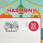 Singapore 2025 Sg60 Monthly Slogan Design July  harmony  Postal Slogan Cancel