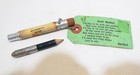Bullet Pencil Key Chain Mailable Souvenir 1950 s Brunswick Maine Indian Chief 