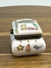 S  Boesch Porcelain Hinged Trinket Box Christmas