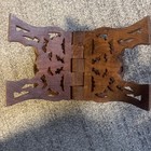Vintage Hand-carved Wooden Folding Book Stand   Holder
