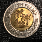 High Grade Au unc Bimetal Palms Car Wash  1 With Palm Trees Token-dec112