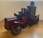 Early Dayton Schieble Hillclimber Friction Drive Large Tin Toy Fire Truck La-37