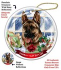 Assorted German Shepherd Howliday Dog Christmas Ornament Decoration