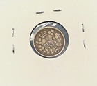 1874-h Canada Newfoundland Victoria 5 Cents Crosslet 4 F  Toned Over Obv Scratch