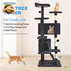 54  Cat Tree Tower Multi Level Cat Condo Scratching Post Dark Gray