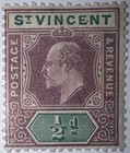 Travelstamps  St Vincent Sc 71   Sg  76 Mint  Og Hinged 1 2 D Denomination