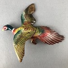 Ceramic Ring Neck Pheasant Wall Plaque Set Of 3 Porcelain Japan Vtg Mcm Aletta