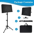 Adjustable Music Stand Portable Folding With Carry Bag 1 Pack
