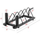 Horizontal Weight Barbell Rack Olympic Bumper Bar Holder      weight Plate Storage