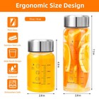 Glass Juice Bottles 16 Oz - Wide Mouth Glass Water Bottles With Lids And Slee   