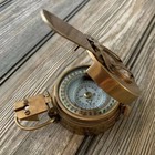 Vintage Brass Military Compass Outdoor Navigation Collectible Navigation Tool