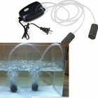 2 Air Bubble Disk Stone Aerator Aquarium Fish Tank Pond Pump Hydroponic Oxygen