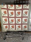 Antique 1800 s Hand Stitched Pomegranate Farmhouse Quilt