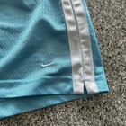 Nike Shorts Athletic Gym Womens M Side Stripe 3  Blue Mesh Grey Tag Vintage Y2k